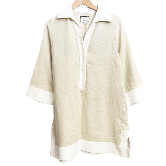 Tuckernuck Collier Linen Button Front Mini Dress - Picture 2 of 7